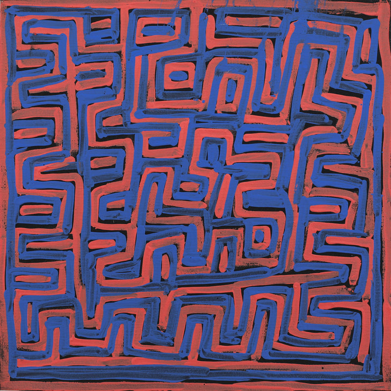Aboriginal Artwork by Pauline Napangardi Gallagher, Lukarrara Jukurrpa, 30x30cm