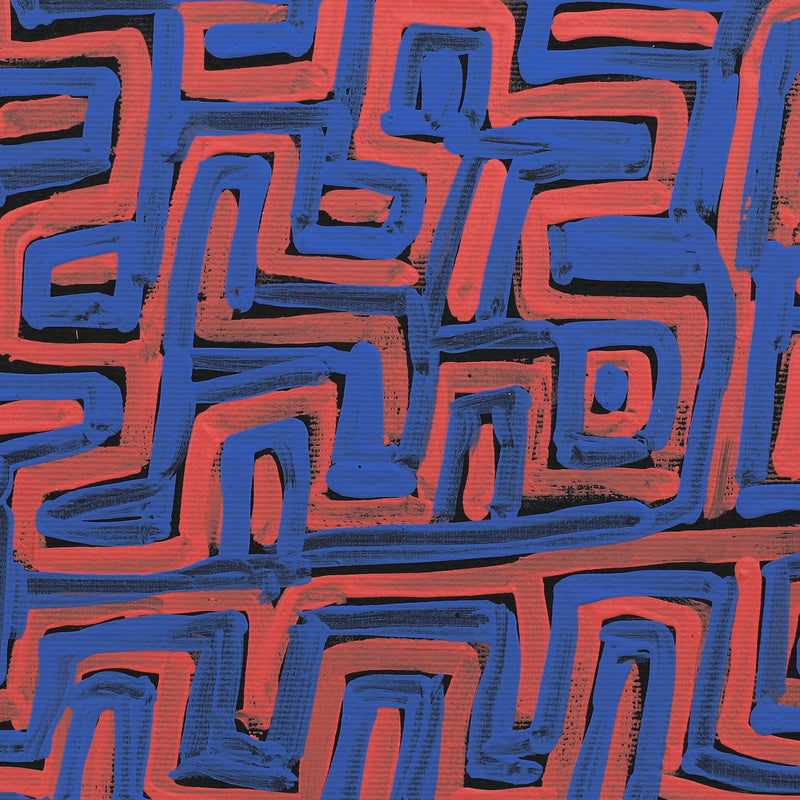 Aboriginal Artwork by Pauline Napangardi Gallagher, Lukarrara Jukurrpa, 30x30cm