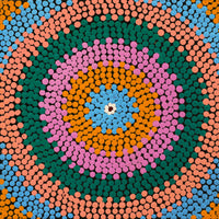 Aboriginal Artwork by Rayleen Nangala Briscoe, Yankirri Jukurrpa (Emu Dreaming) - Ngarlikurlangu, 30x30cm