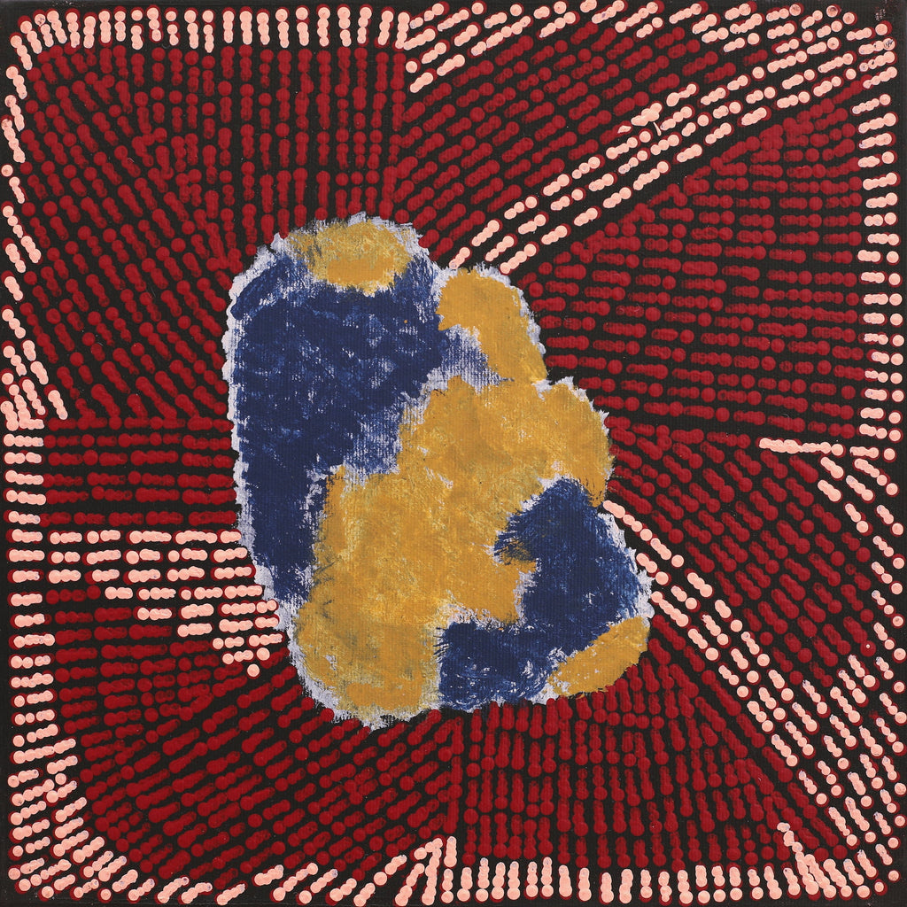 Aboriginal Artwork by Renita Nungarrayi Brown, Mina Mina Jukurrpa (Dreaming) - Ngalyipi, 30x30cm