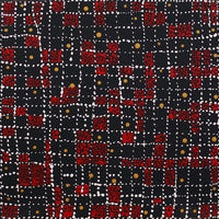 Aboriginal Artwork by Sabrina Nangala Robertson, Ngapa Jukurrpa (Water Dreaming) - Pirlinyarnu, 30x30cm