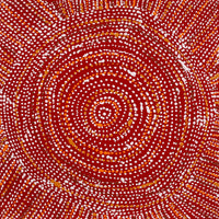 Aboriginal Artwork by Sabrina Nangala Robertson, Ngapa Jukurrpa (Water Dreaming) - Pirlinyarnu, 30x30cm