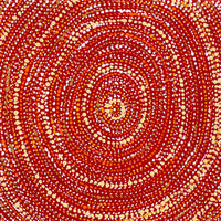 Aboriginal Artwork by Sabrina Nangala Robertson, Ngapa Jukurrpa (Water Dreaming) - Pirlinyarnu, 30x30cm