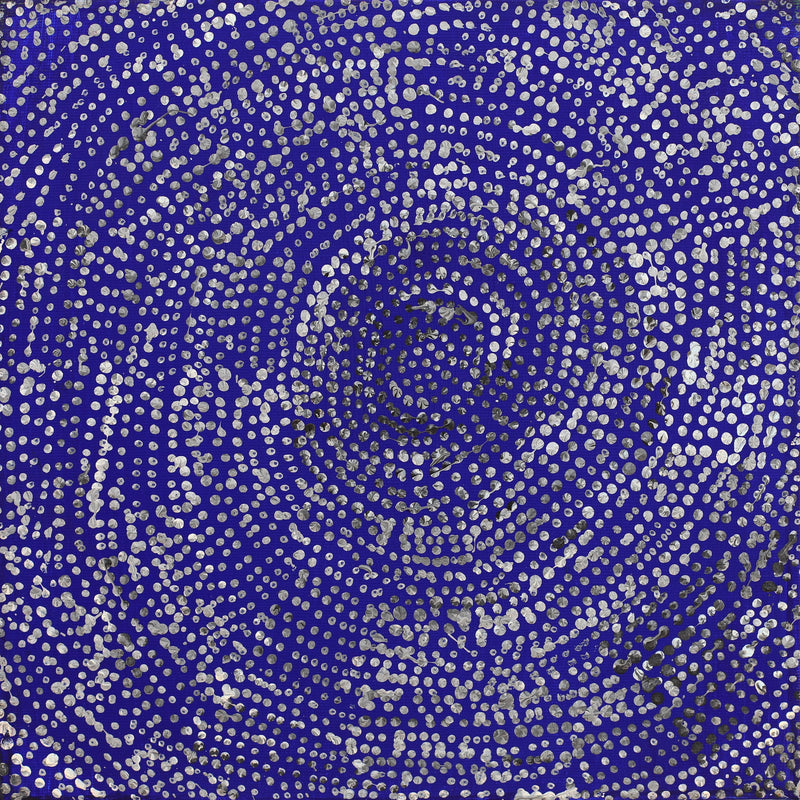 Aboriginal Artwork by Sarah Napurrurla Leo, Ngapa Jukurrpa (Water Dreaming) - Puyurru, 30x30cm