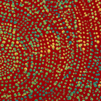 Aboriginal Artwork by Sarah Napurrurla Leo, Ngapa Jukurrpa (Water Dreaming) - Puyurru, 30x30cm