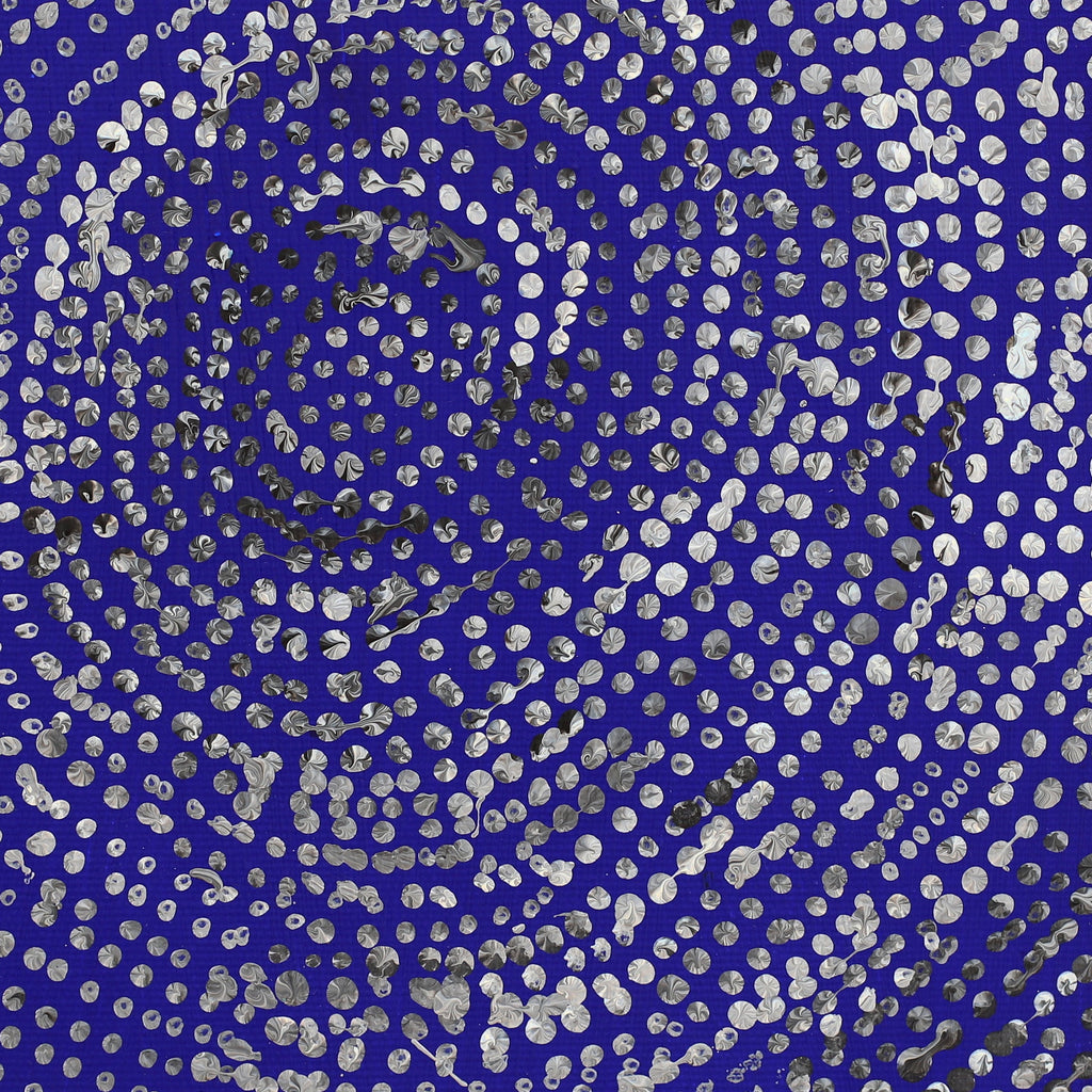 Aboriginal Artwork by Sarah Napurrurla Leo, Ngapa Jukurrpa (Water Dreaming) - Puyurru, 30x30cm