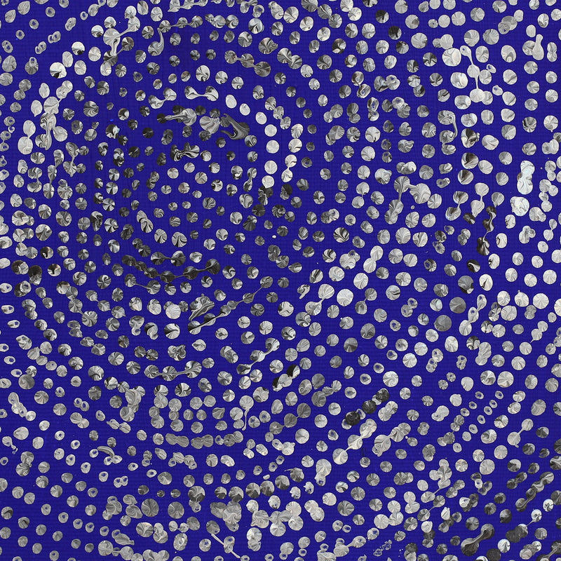 Aboriginal Artwork by Sarah Napurrurla Leo, Ngapa Jukurrpa (Water Dreaming) - Puyurru, 30x30cm