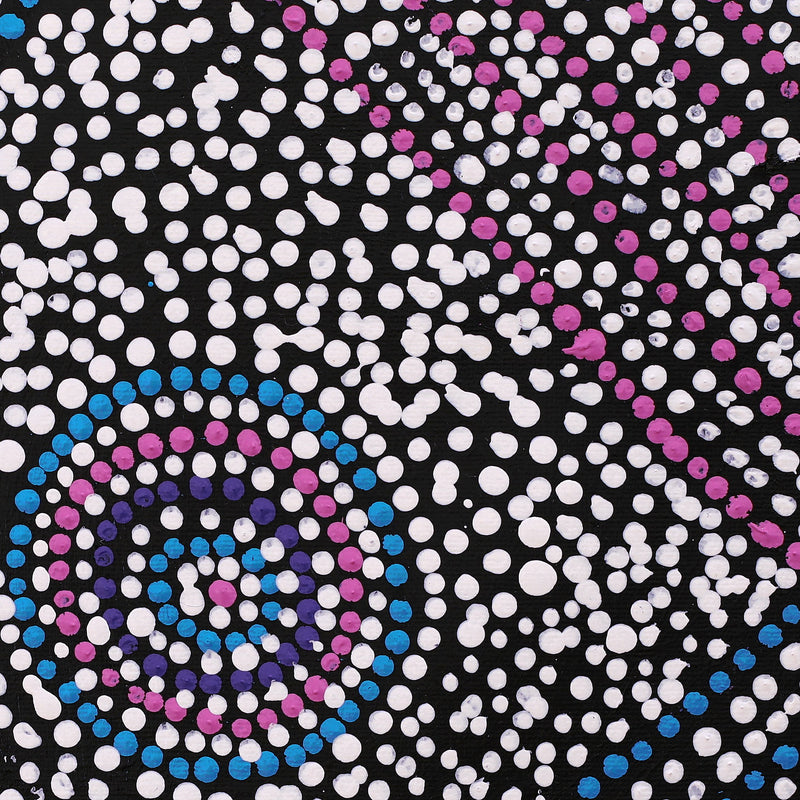 Aboriginal Artwork by Savannah Napurrurla Ross, Patterns of the Landscape around Yuendumu, 30x30cm