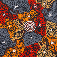 Aboriginal Artwork by Sebastian Japanangka Williams, Wardapi Jukurrpa (Goanna Dreaming) - Yarripurlangu, 30x30cm
