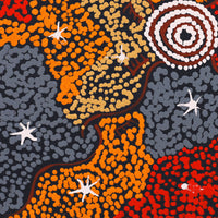 Aboriginal Artwork by Sebastian Japanangka Williams, Wardapi Jukurrpa (Goanna Dreaming) - Yarripurlangu, 30x30cm