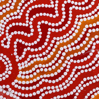 Aboriginal Artwork by Selina Nakamarra Hunter, Ngapa Jukurrpa (Water Dreaming) - Puyurru, 30x30cm