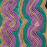 Aboriginal Artwork by Selina Napanangka Fisher, Pikilyi Jukurrpa (Vaughan Springs Dreaming), 30x30cm