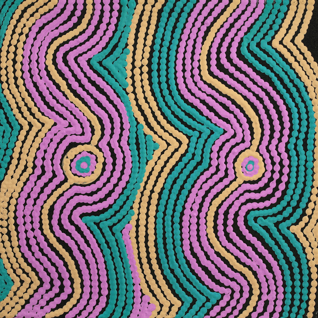 Selina Napanangka Fisher - Aboriginal Art | 30x30cm | 3156 - ART ARK®