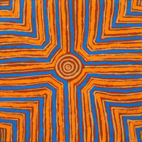 Aboriginal Artwork by Steven Jakamarra Oldfield, Warna Jukurrpa (Snake Dreaming), 30x30cm