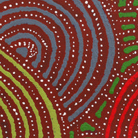 Aboriginal Artwork by Steven Jakamarra Oldfield, Warna Jukurrpa (Snake Dreaming), 30x30cm
