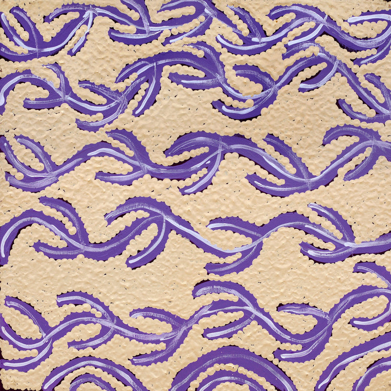 Aboriginal Artwork by Susie Nangala Watson, Mina Mina Dreaming, 30x30cm