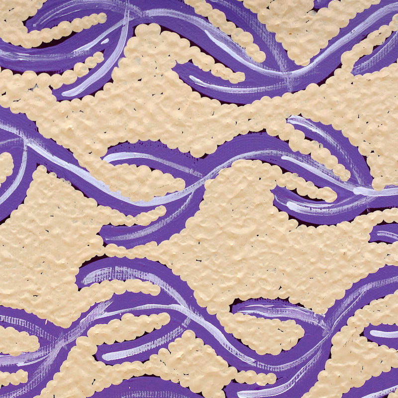 Aboriginal Artwork by Susie Nangala Watson, Mina Mina Dreaming, 30x30cm