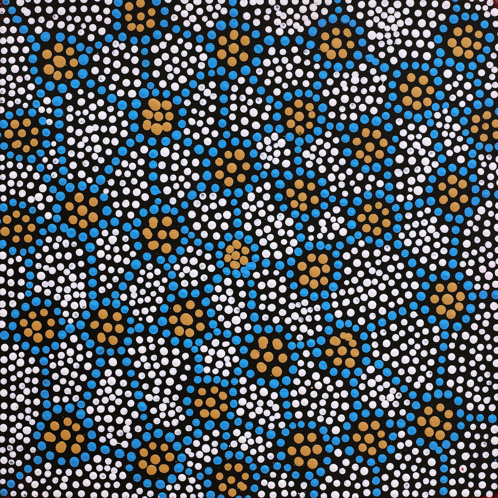 Aboriginal Artwork by Tamika Nangala Cook, Ngurlu Jukurrpa (Native Seed Dreaming), 30x30cm