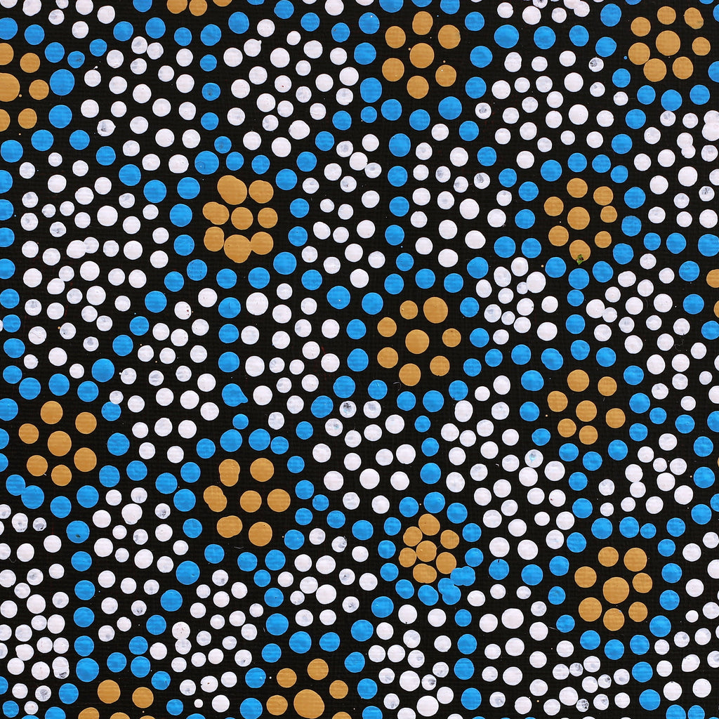 Aboriginal Artwork by Tamika Nangala Cook, Ngurlu Jukurrpa (Native Seed Dreaming), 30x30cm