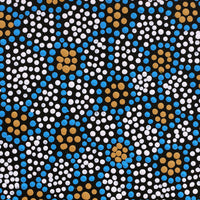 Aboriginal Artwork by Tamika Nangala Cook, Ngurlu Jukurrpa (Native Seed Dreaming), 30x30cm