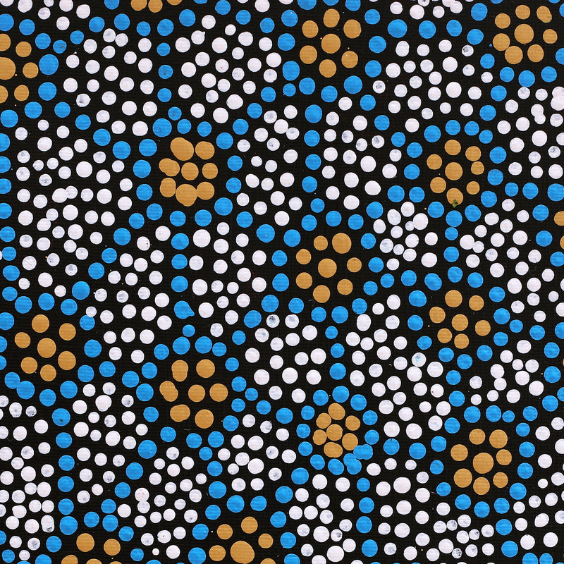 Aboriginal Artwork by Tamika Nangala Cook, Ngurlu Jukurrpa (Native Seed Dreaming), 30x30cm