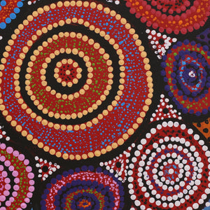 Aboriginal Artwork by Tamika Nangala Cook, Nguru Yurntumu-wana (Country around Yuendumu), 30x30cm - ART ARK®