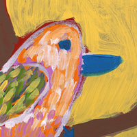 Aboriginal Artwork by Tasha Nampijinpa Collins, Jurlpu kuja kalu nyinami Yurntumu-wana (Birds that live around Yuendumu), 30x30cm