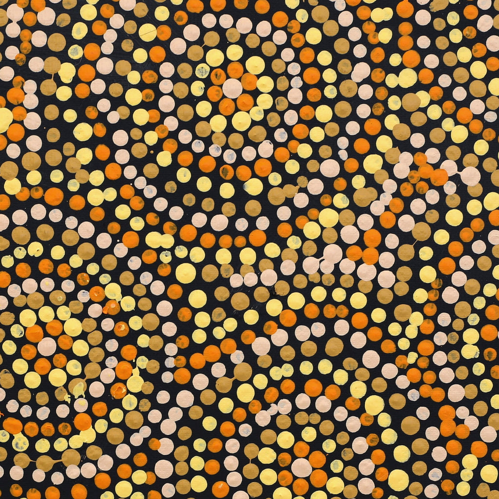 Aboriginal Artwork by Teranie Nangala Williams, Wanakiji Jukurrpa (Bush Tomato Dreaming), 30x30cm