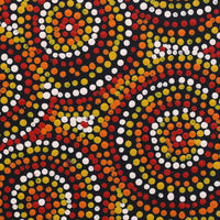 Aboriginal Artwork by Teranie Nangala Williams, Wanakiji Jukurrpa (Bush Tomato Dreaming), 30x30cm