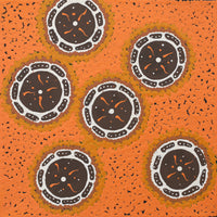 Aboriginal Artwork by Theresa Napurrurla Ross, Pamapardu Jukurrpa (Flying Ant Dreaming) - Warntungurru, 30x30cm