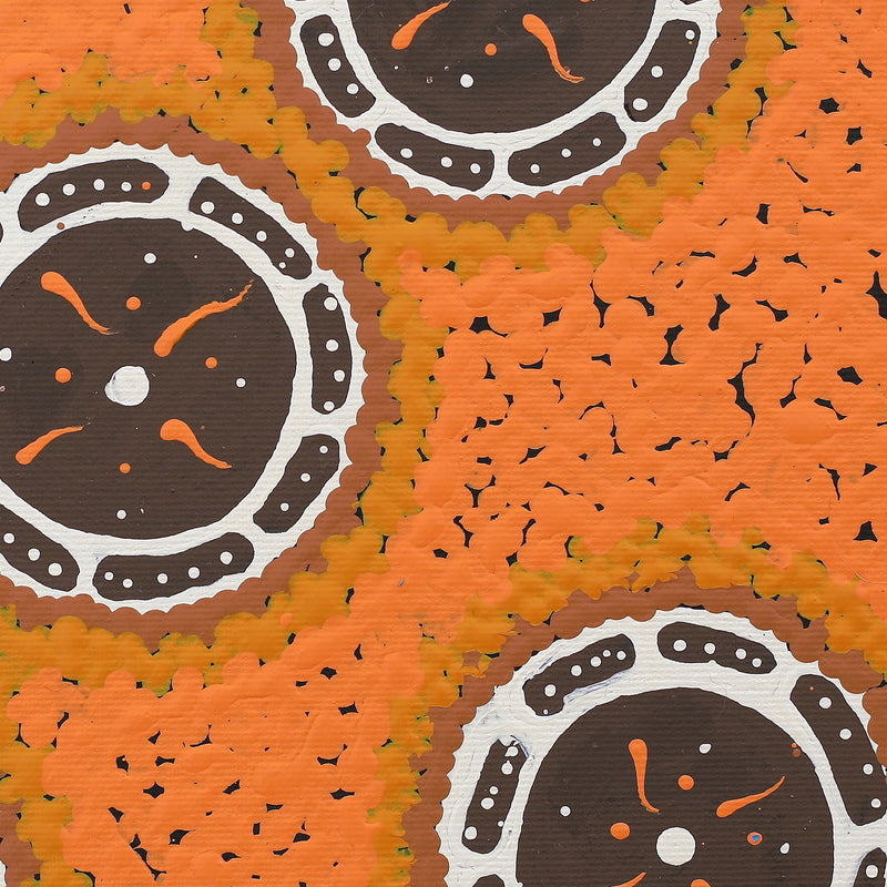 Aboriginal Artwork by Theresa Napurrurla Ross, Pamapardu Jukurrpa (Flying Ant Dreaming) - Warntungurru, 30x30cm