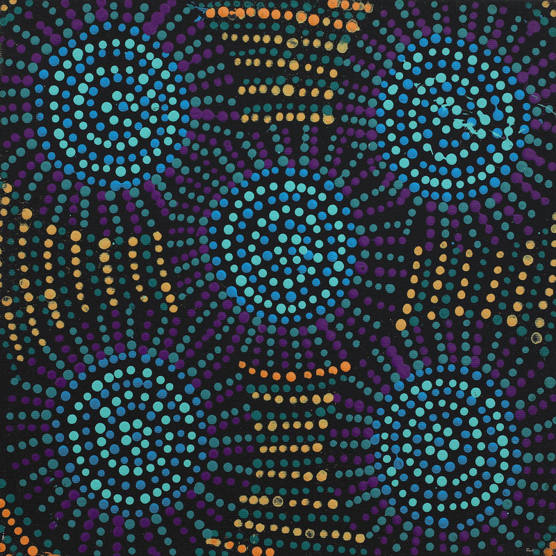 Aboriginal Artwork by Tina Napangardi Martin, Jinti-parnta Jukurrpa, 30x30cm