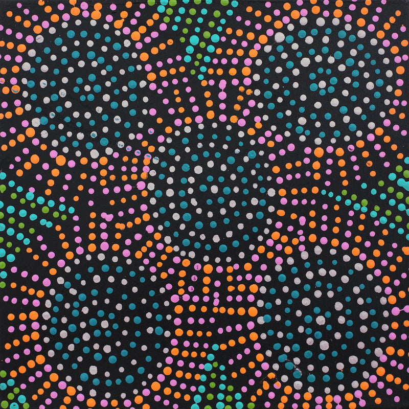 Aboriginal Artwork by Tina Napangardi Martin, Jinti-parnta Jukurrpa, 30x30cm