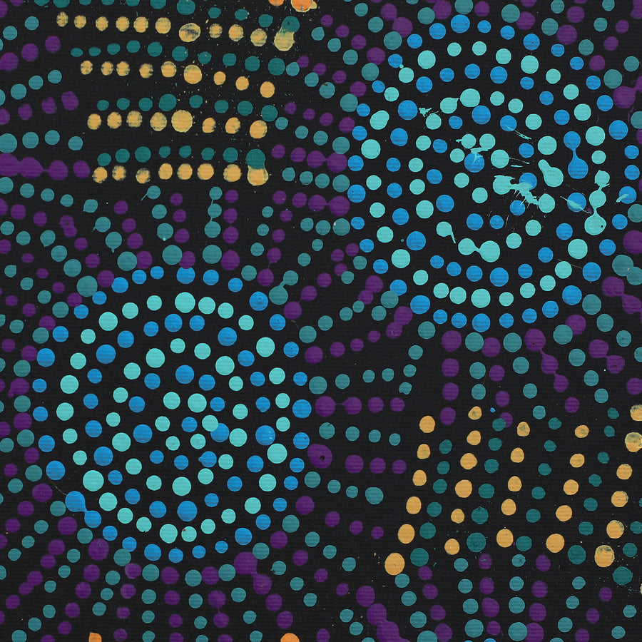 Aboriginal Artwork by Tina Napangardi Martin, Jinti-parnta Jukurrpa, 30x30cm