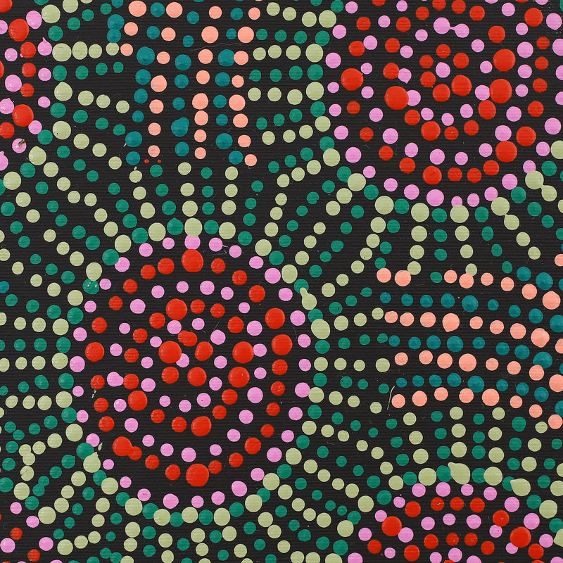 Aboriginal Artwork by Tina Napangardi Martin, Jinti-parnta Jukurrpa, 30x30cm