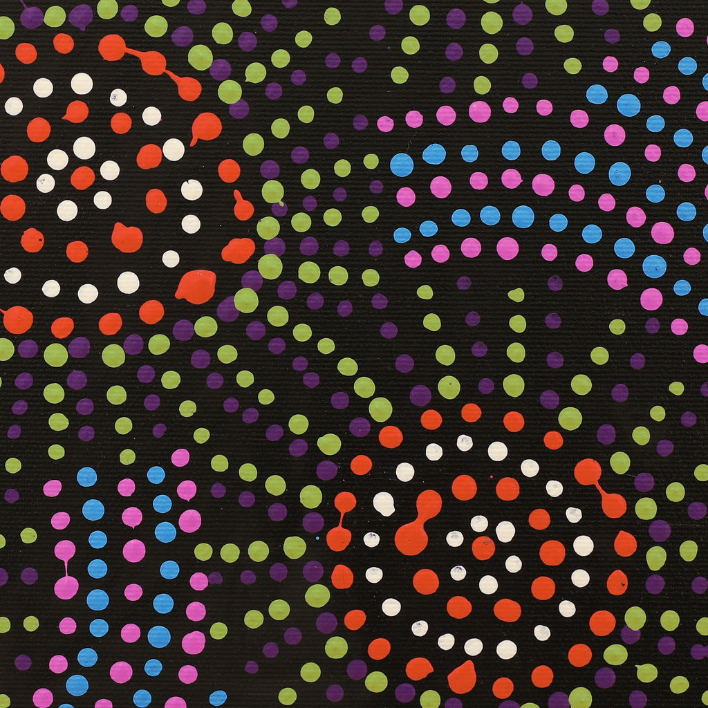 Aboriginal Artwork by Tina Napangardi Martin, Jinti-parnta Jukurrpa, 30x30cm