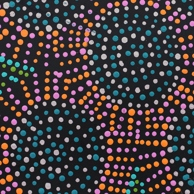 Aboriginal Artwork by Tina Napangardi Martin, Jinti-parnta Jukurrpa, 30x30cm