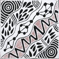 Aboriginal Artwork by Ursula Napangardi Hudson, Pikilyi Jukurrpa (Vaughan Springs Dreaming), 30x30cm