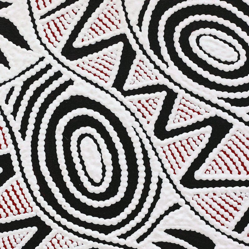 Aboriginal Artwork by Ursula Napangardi Hudson, Pikilyi Jukurrpa (Vaughan Springs Dreaming), 30x30cm