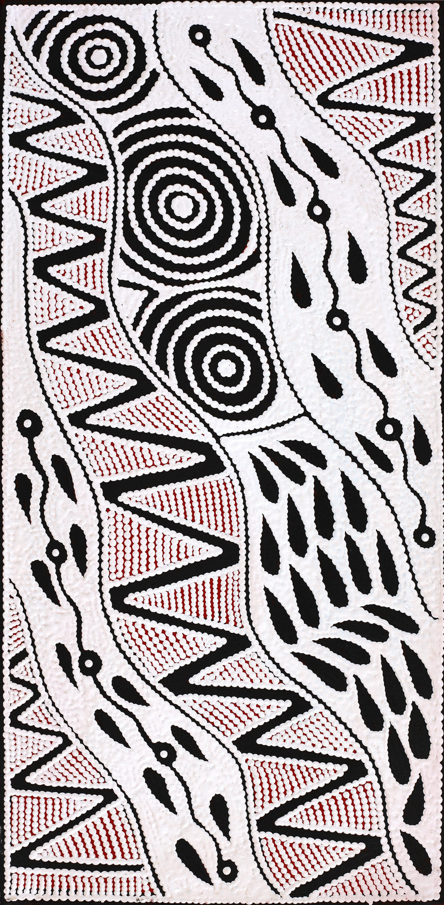 Aboriginal Artwork by Ursula Napangardi Hudson, Pikilyi Jukurrpa (Vaughan Springs Dreaming), 61x30cm