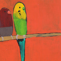 Aboriginal Artwork by Wilma Napangardi Poulson, Birds that live around Yuendumu, 61x46cm