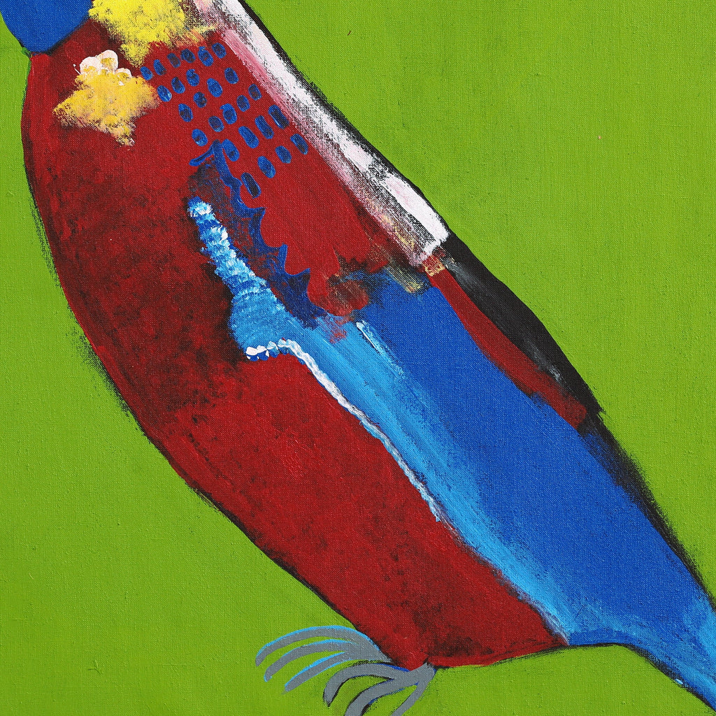 Aboriginal Artwork by Wilma Napangardi Poulson, Birds that live around Yuendumu, 61x61cm