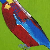Aboriginal Artwork by Wilma Napangardi Poulson, Birds that live around Yuendumu, 61x61cm