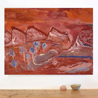 Aboriginal Artwork by Adrian Jangala Robinson, Nguru Nyirrpi-wana (Country around Nyirrpi), 61x46cm