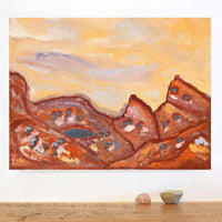 Aboriginal Artwork by Adrian Jangala Robinson, Nguru Nyirrpi-wana (Country around Nyirrpi), 61x46cm