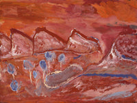 Aboriginal Artwork by Adrian Jangala Robinson, Nguru Nyirrpi-wana (Country around Nyirrpi), 61x46cm