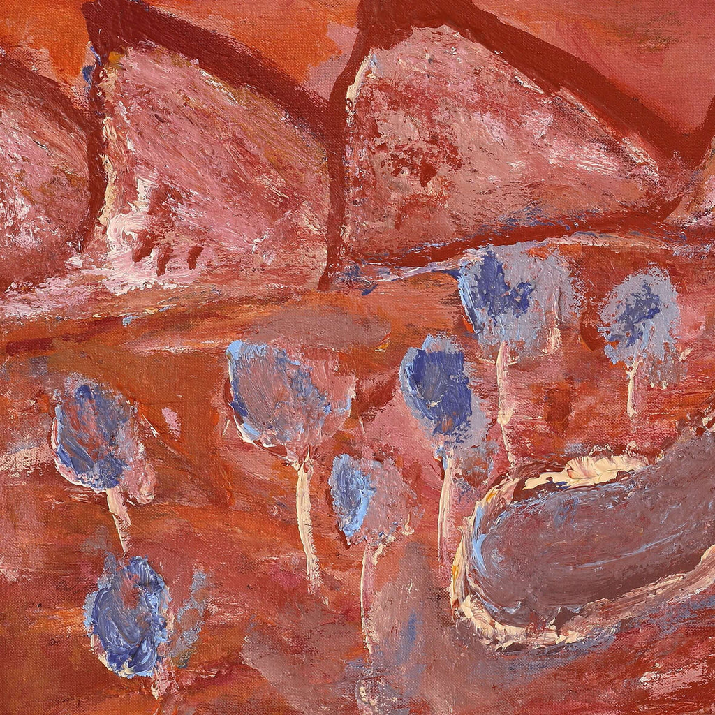 Aboriginal Artwork by Adrian Jangala Robinson, Nguru Nyirrpi-wana (Country around Nyirrpi), 61x46cm - ART ARK®