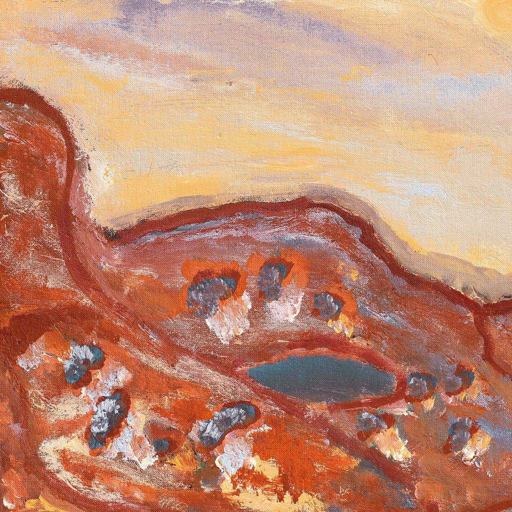 Aboriginal Artwork by Adrian Jangala Robinson, Nguru Nyirrpi-wana (Country around Nyirrpi), 61x46cm