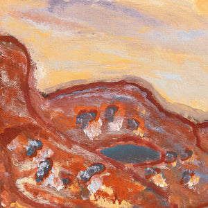 Aboriginal Art by Adrian Jangala Robinson, Nguru Nyirrpi-wana (Country around Nyirrpi), 61x46cm - ART ARK®