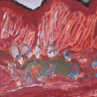 Aboriginal Artwork by Adrian Jangala Robinson, Nguru Nyirrpi-wana (Country around Nyirrpi), 61x46cm